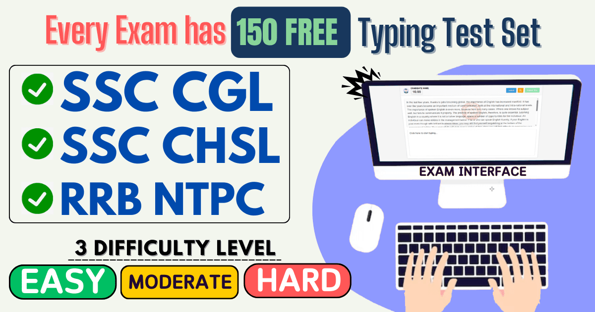 Free Typing Practice Test for RRB NTPC | SSC CGL | SSC CHSL Exams - 2025